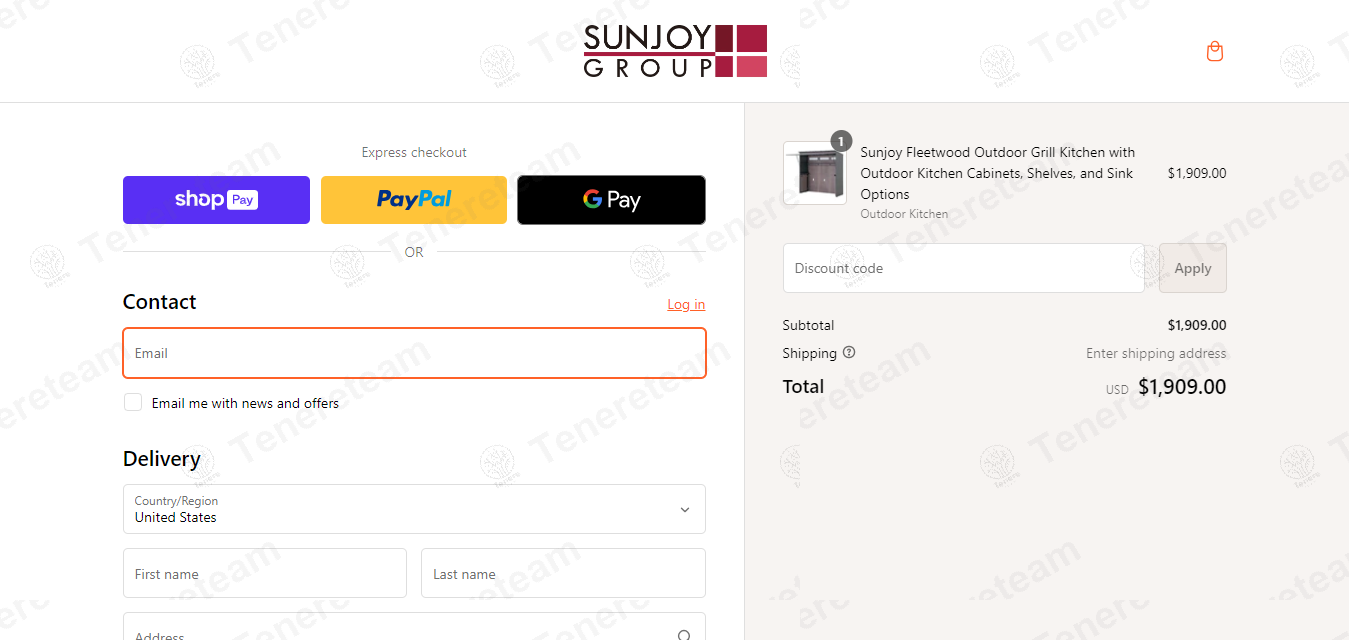 Sunjoy apply coupon code