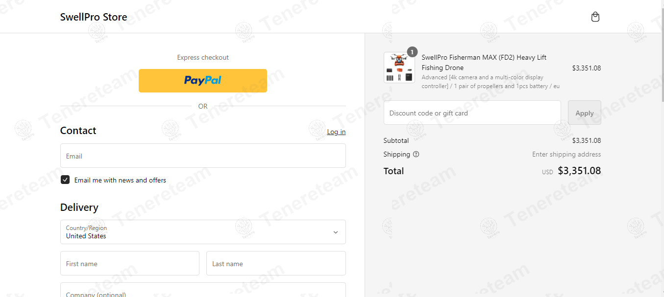 SwellPro Store apply coupon code