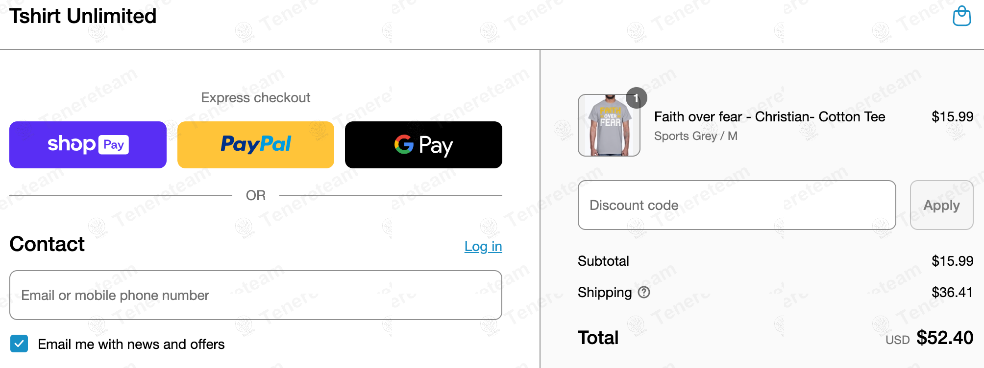 T-Shirt Unlimited apply coupon code