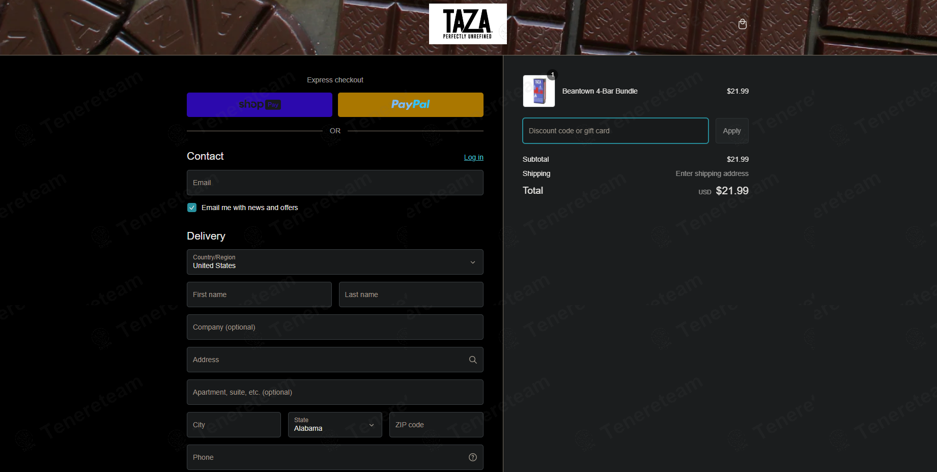 Taza Chocolate apply coupon code