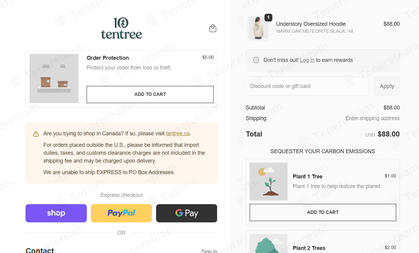 tentree Europe apply coupon code