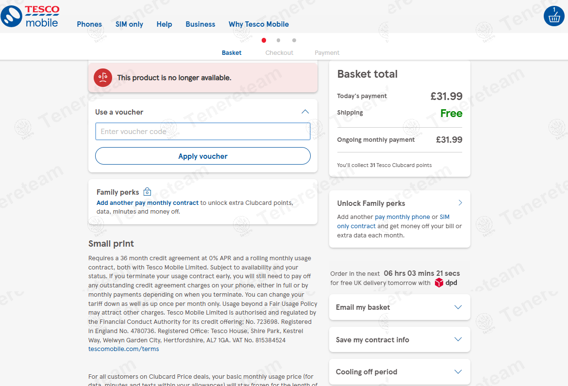 Tesco Mobile apply coupon code