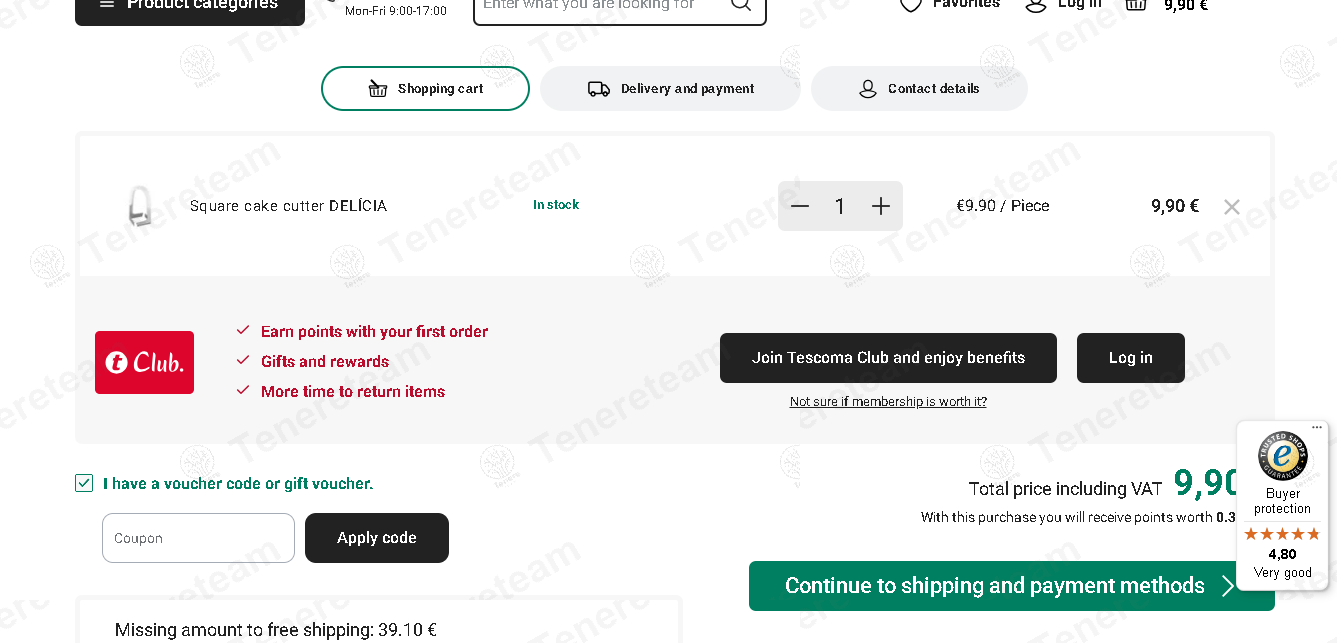 Tescoma Online Shop DE apply coupon code