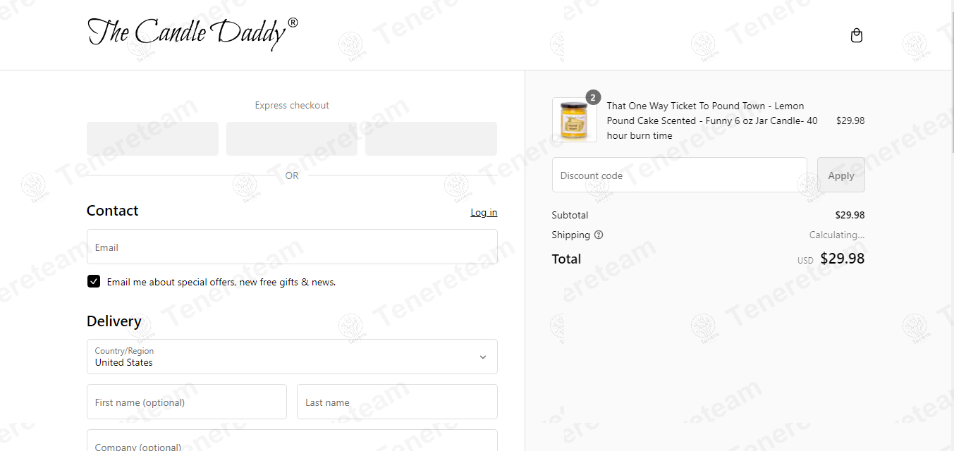 The Candle Daddy apply coupon code