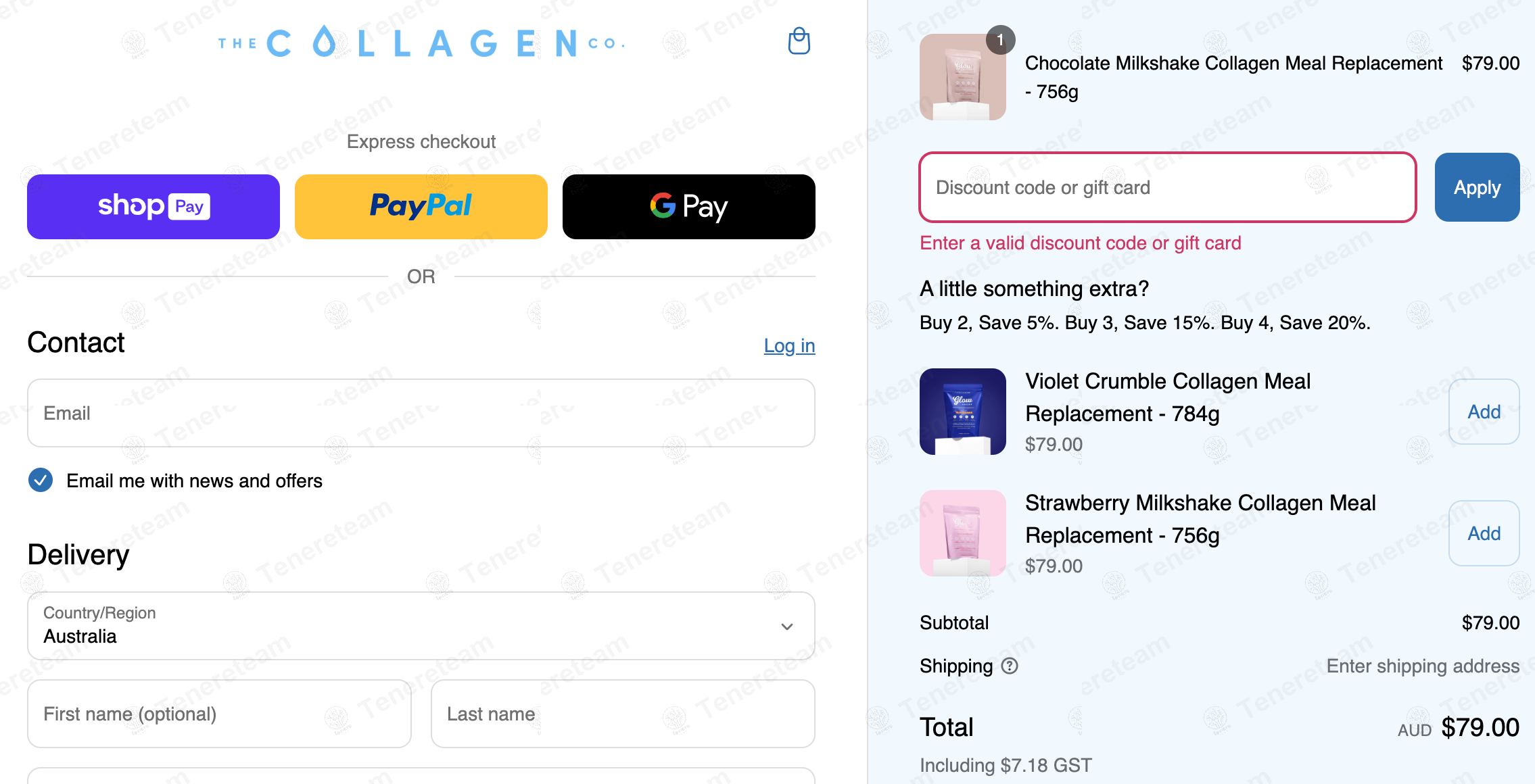 The Collagen apply coupon code