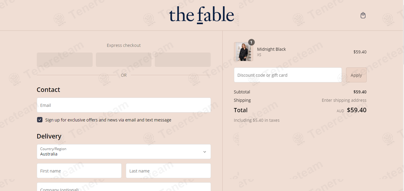 The Fable AU apply coupon code