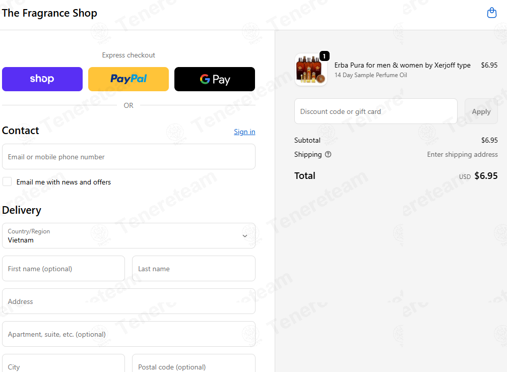 The Fragrance Shop apply coupon code
