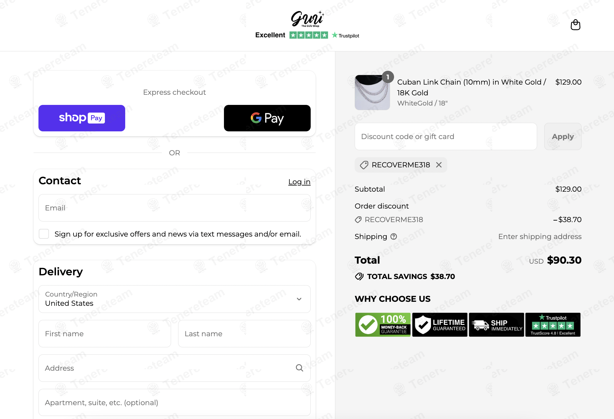 The GUU Shop apply coupon code