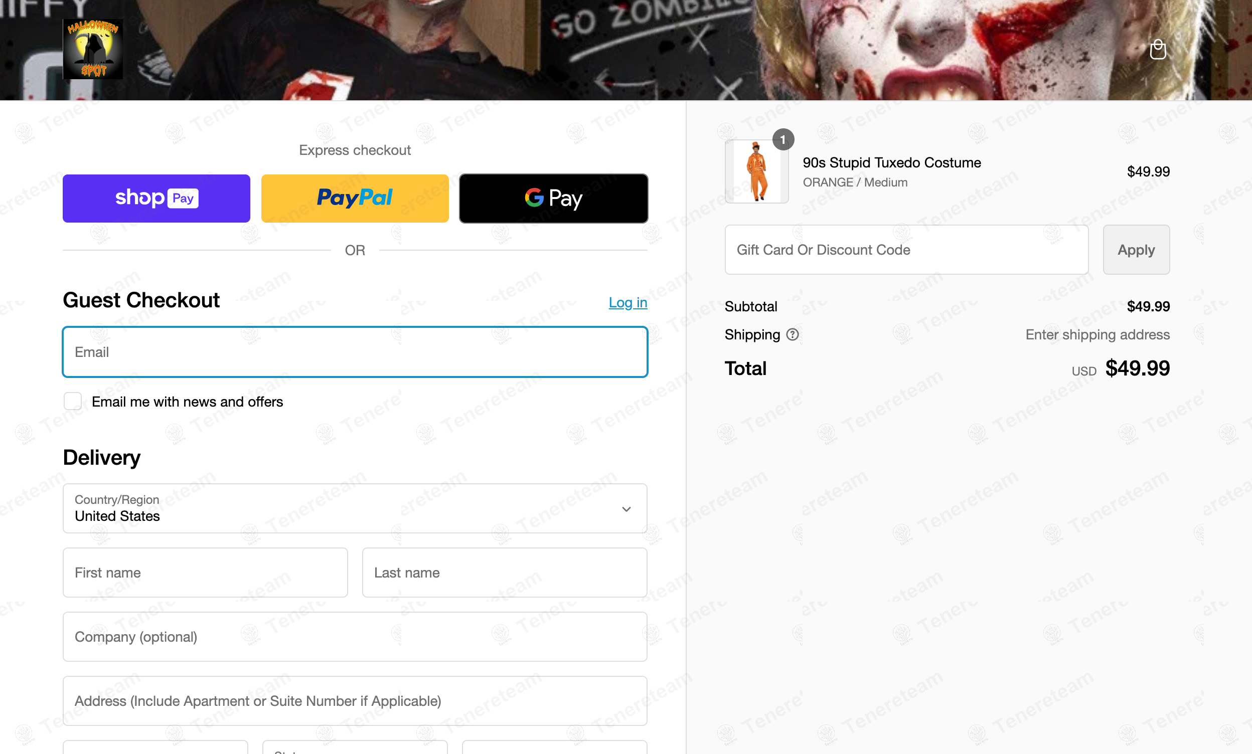 The Halloween Spot apply coupon code