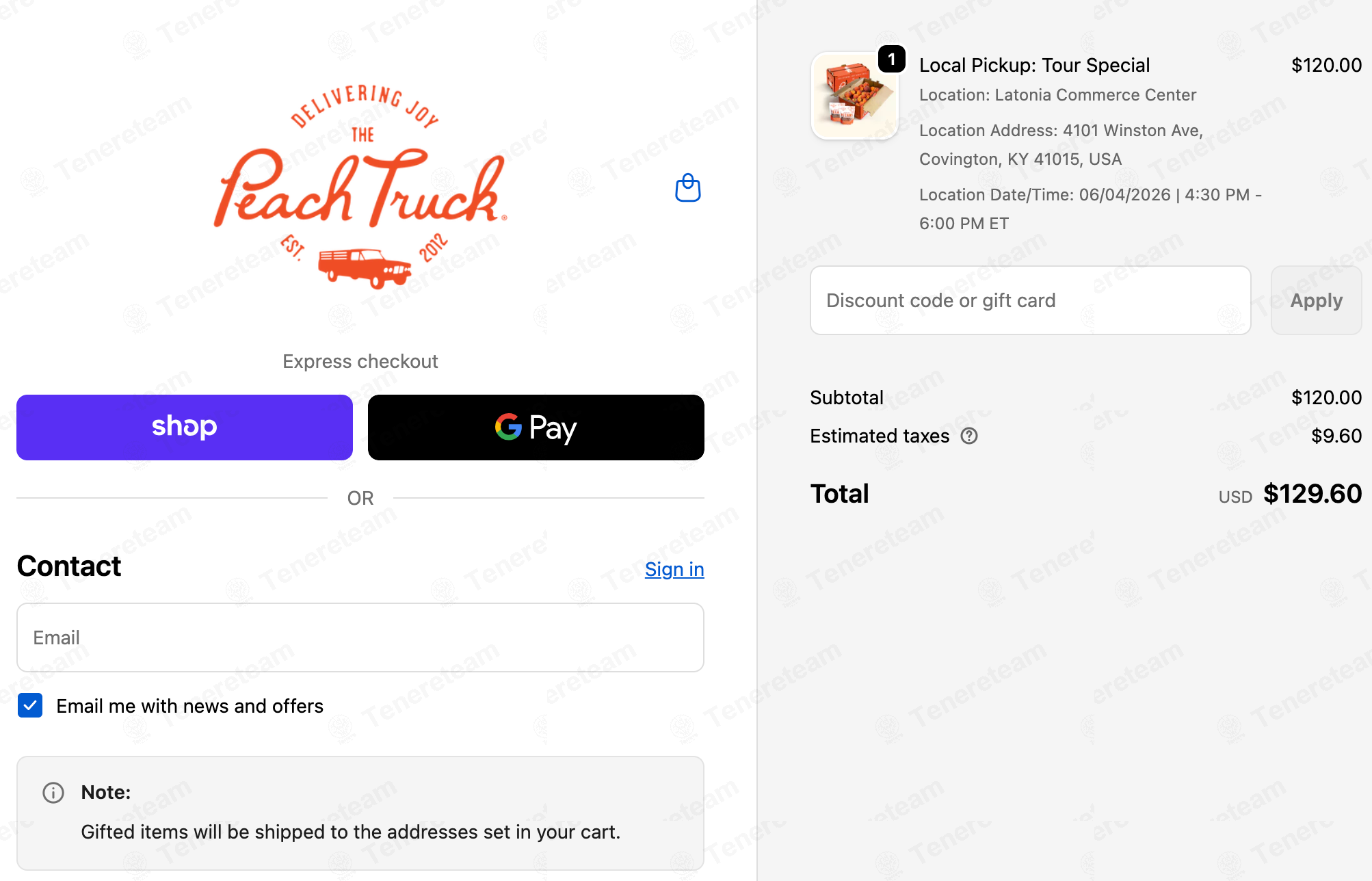 The Peach Truck apply coupon code