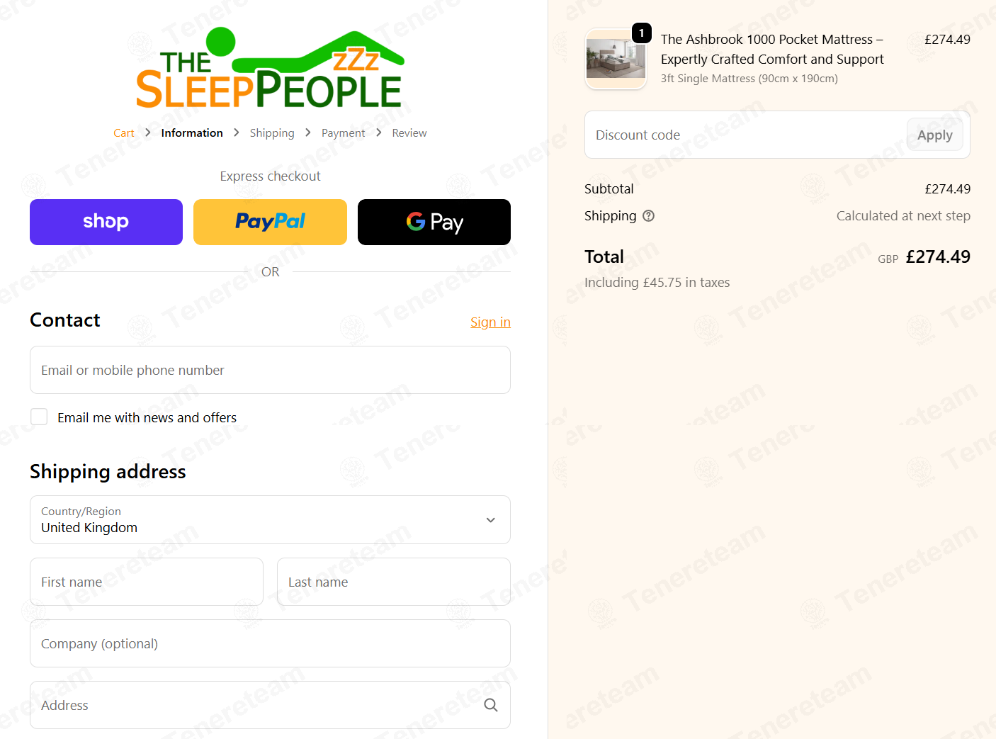 The Sleep People UK apply coupon code