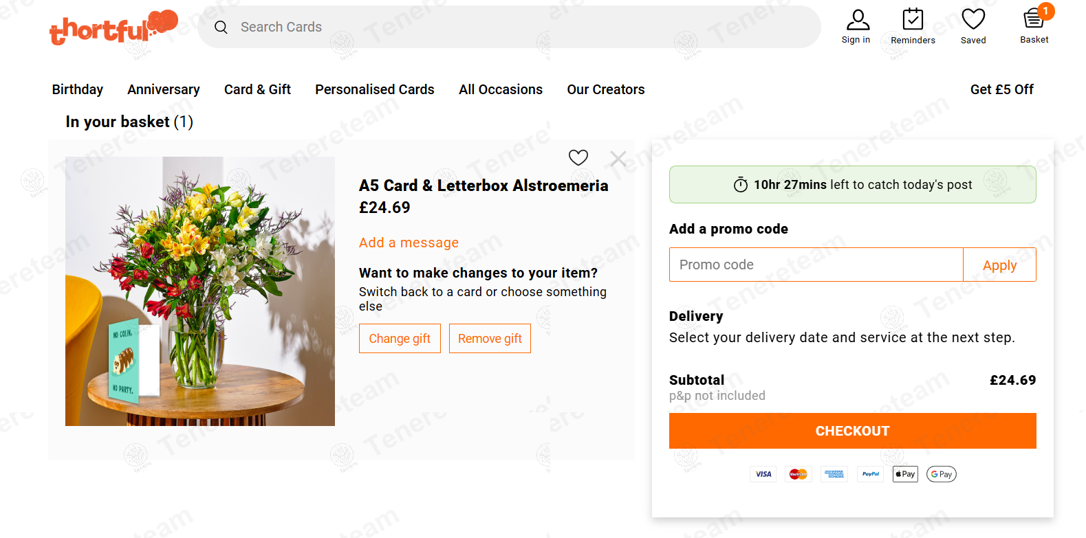 Thortful apply coupon code