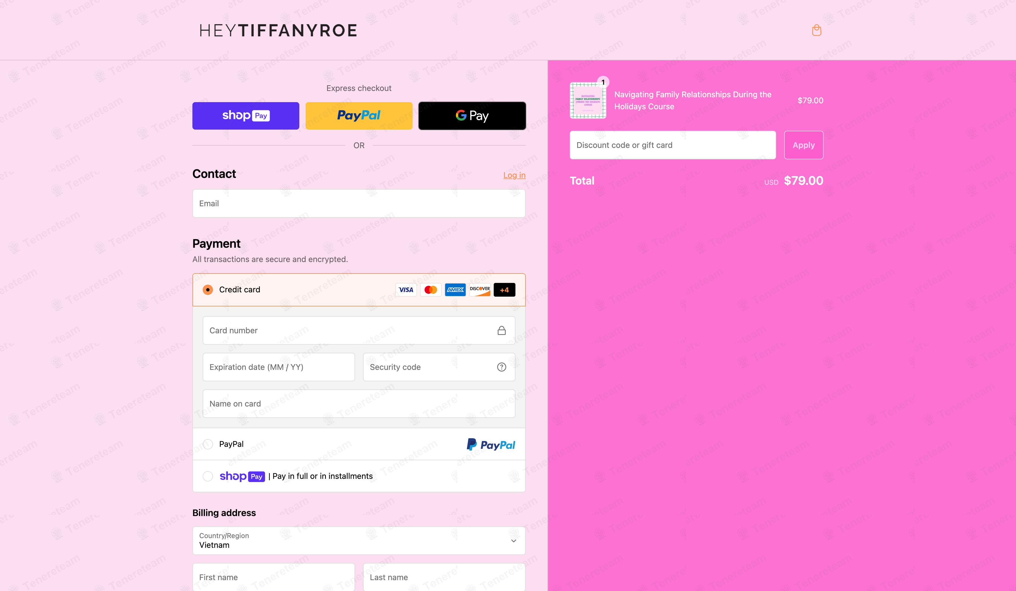 TIFFANY ROE apply coupon code