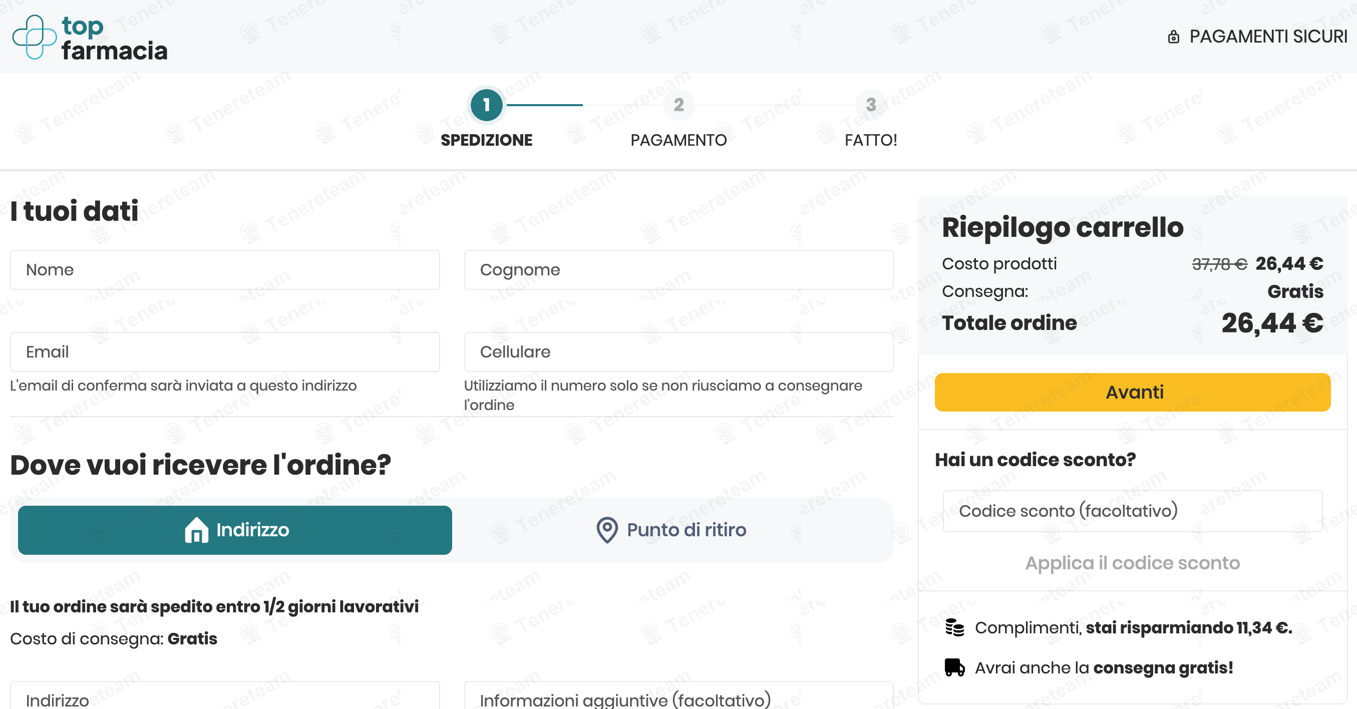 Top Farmacia IT apply coupon code