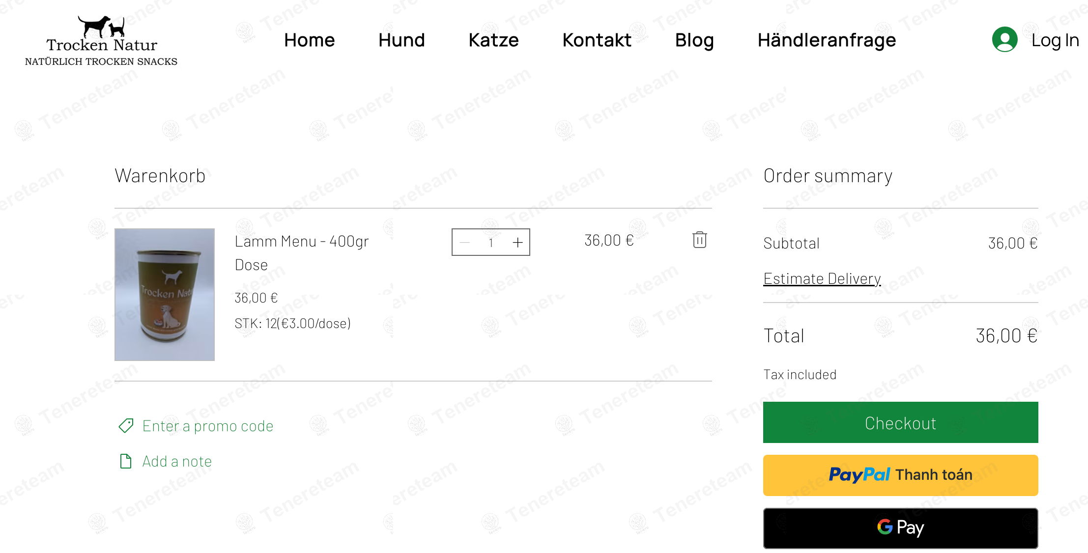 Trocken Natur DE apply coupon code