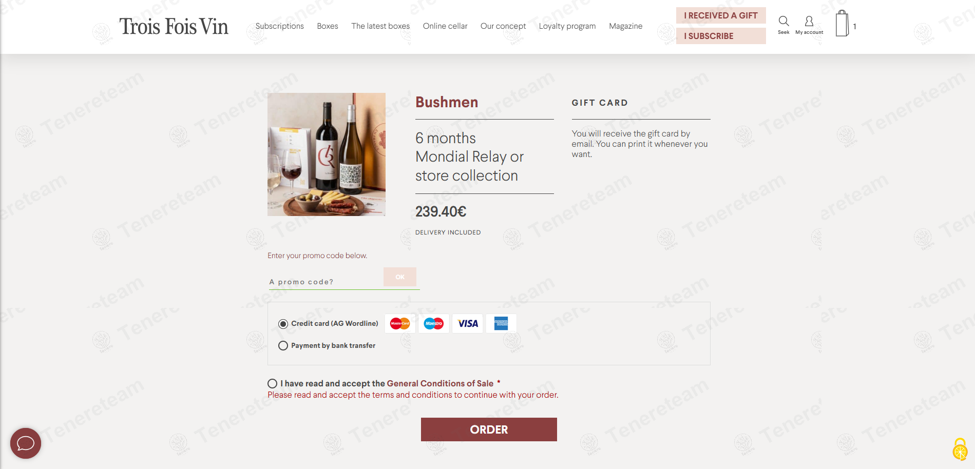 Trois Fois Vin apply coupon code