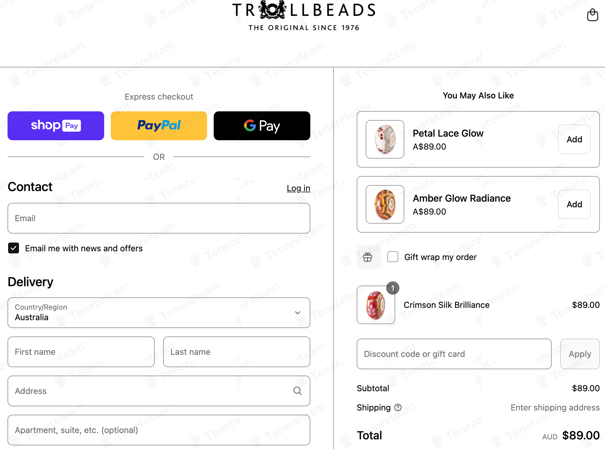 Trollbeads Au apply coupon code