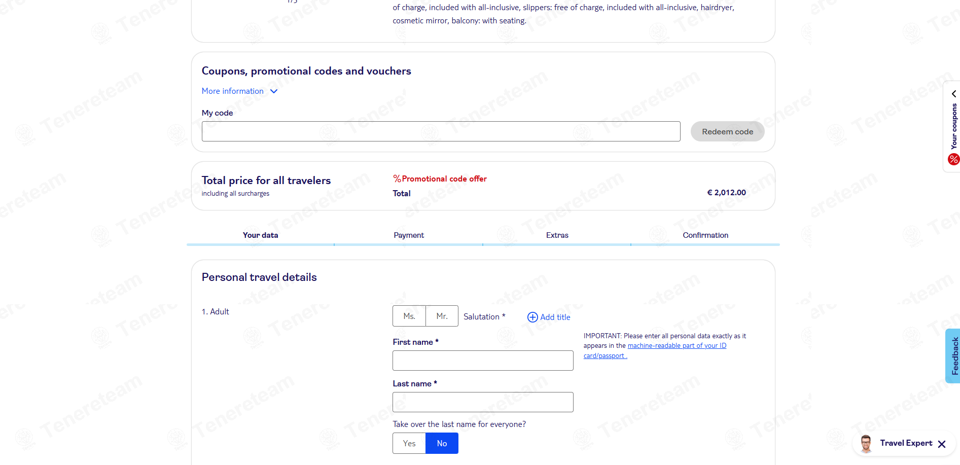 Tui.com apply coupon code