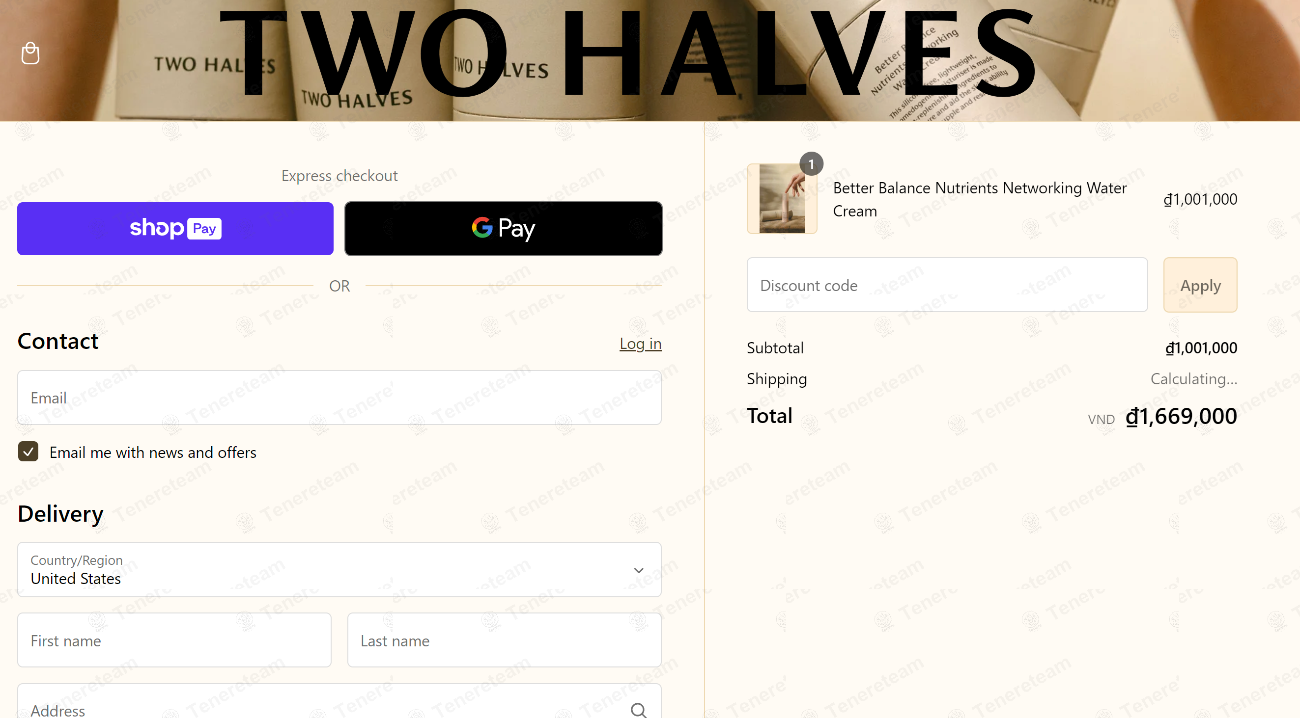 Two Halves Skincare apply coupon code