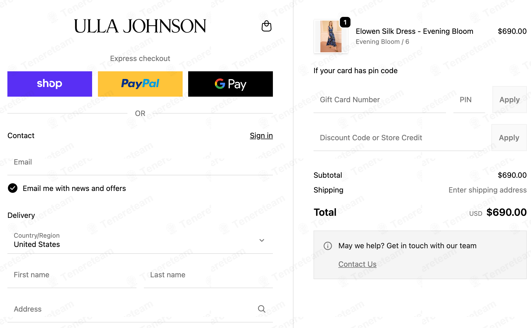 Ulla Johnson apply coupon code