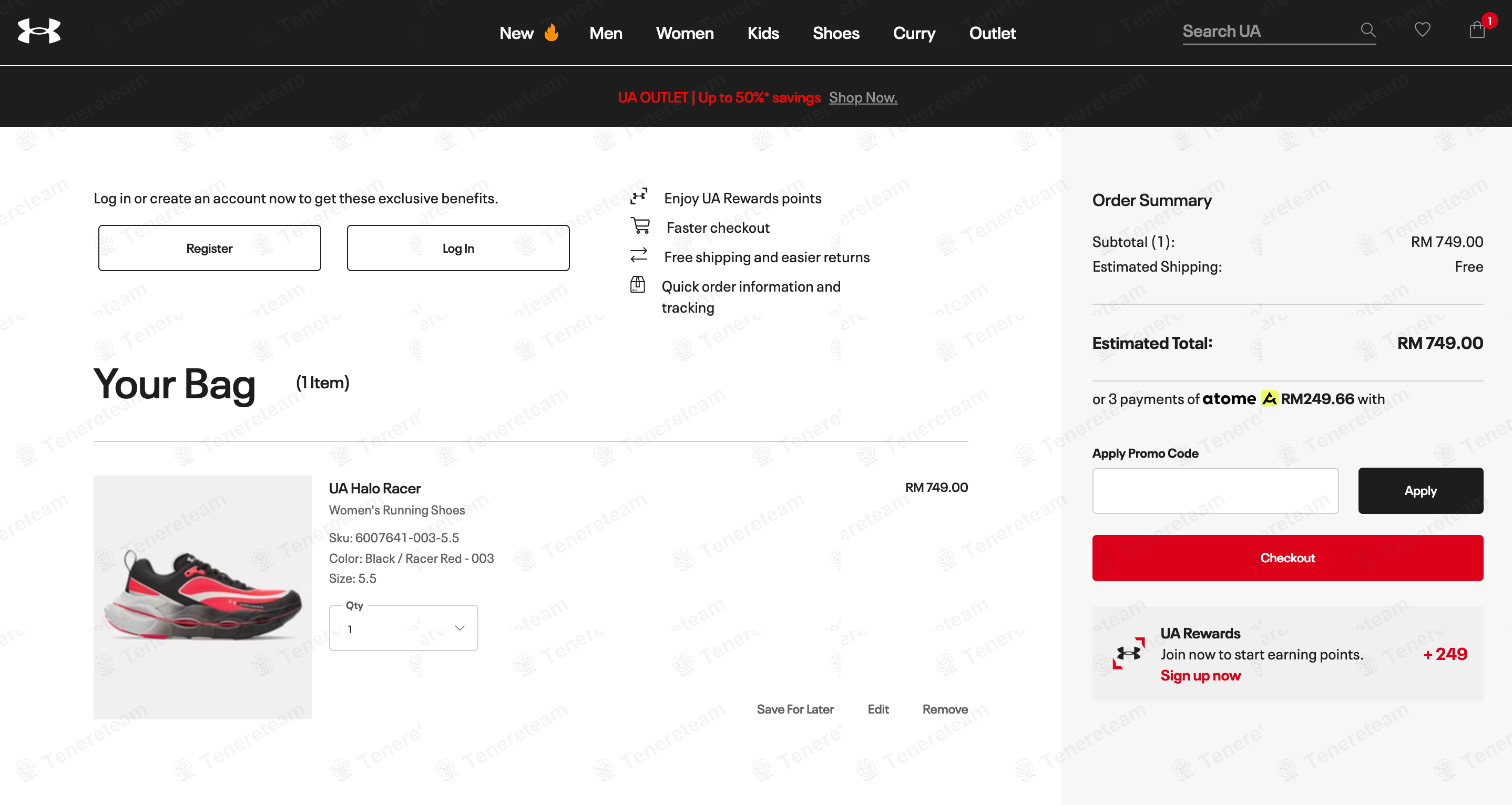 Under Armour MY apply coupon code