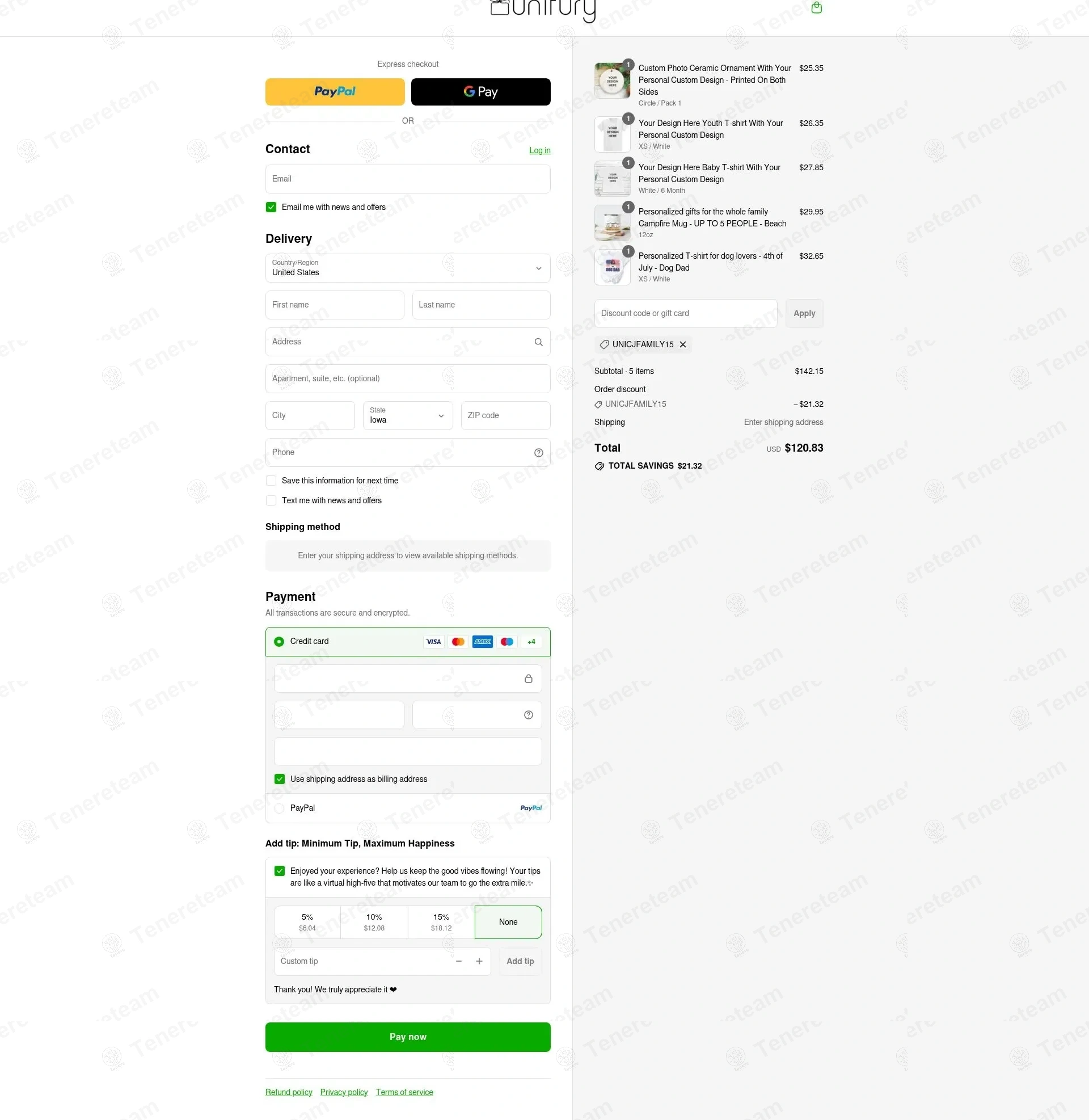 Unifury apply coupon code