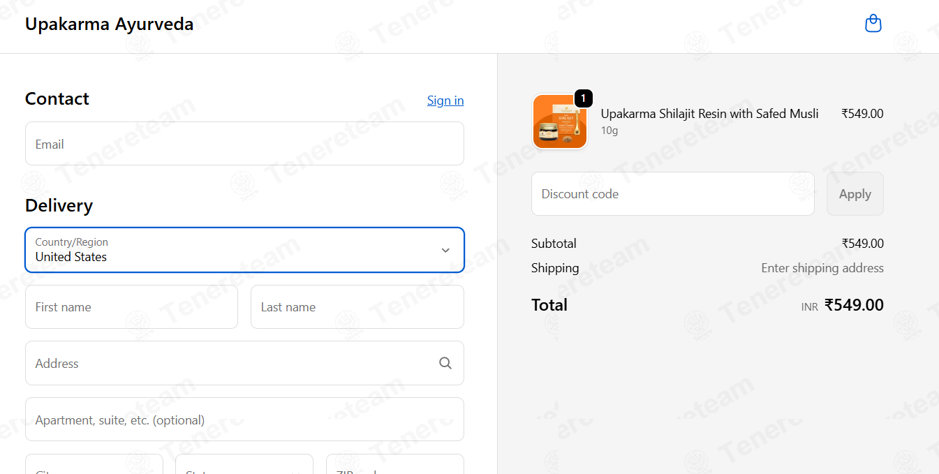 Upakarma Ayurveda apply coupon code