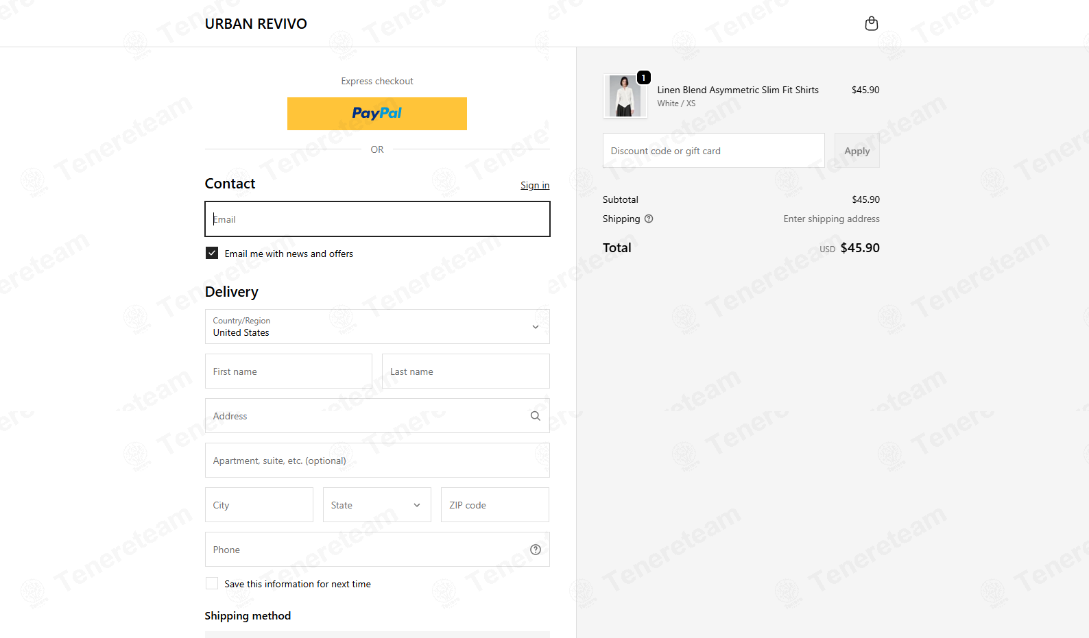 Urban Revivo Global apply coupon code
