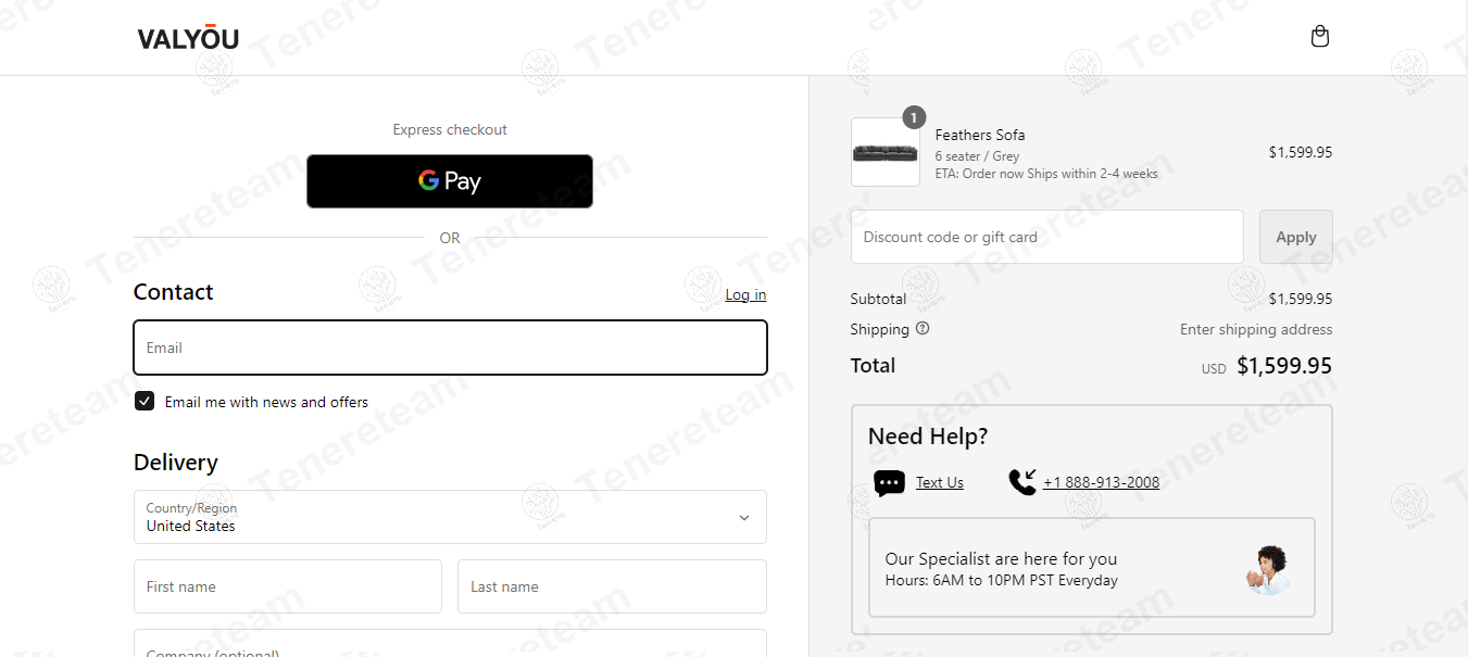Valyou Furniture apply coupon code