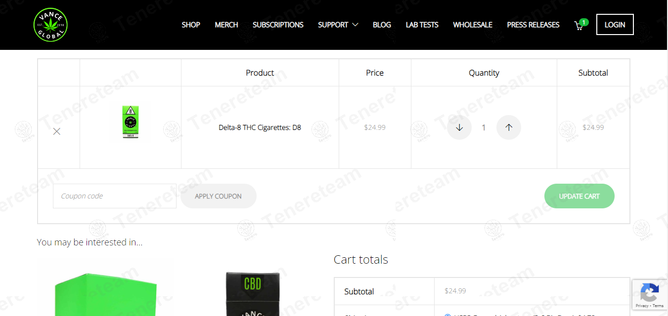 Vance Global apply coupon code