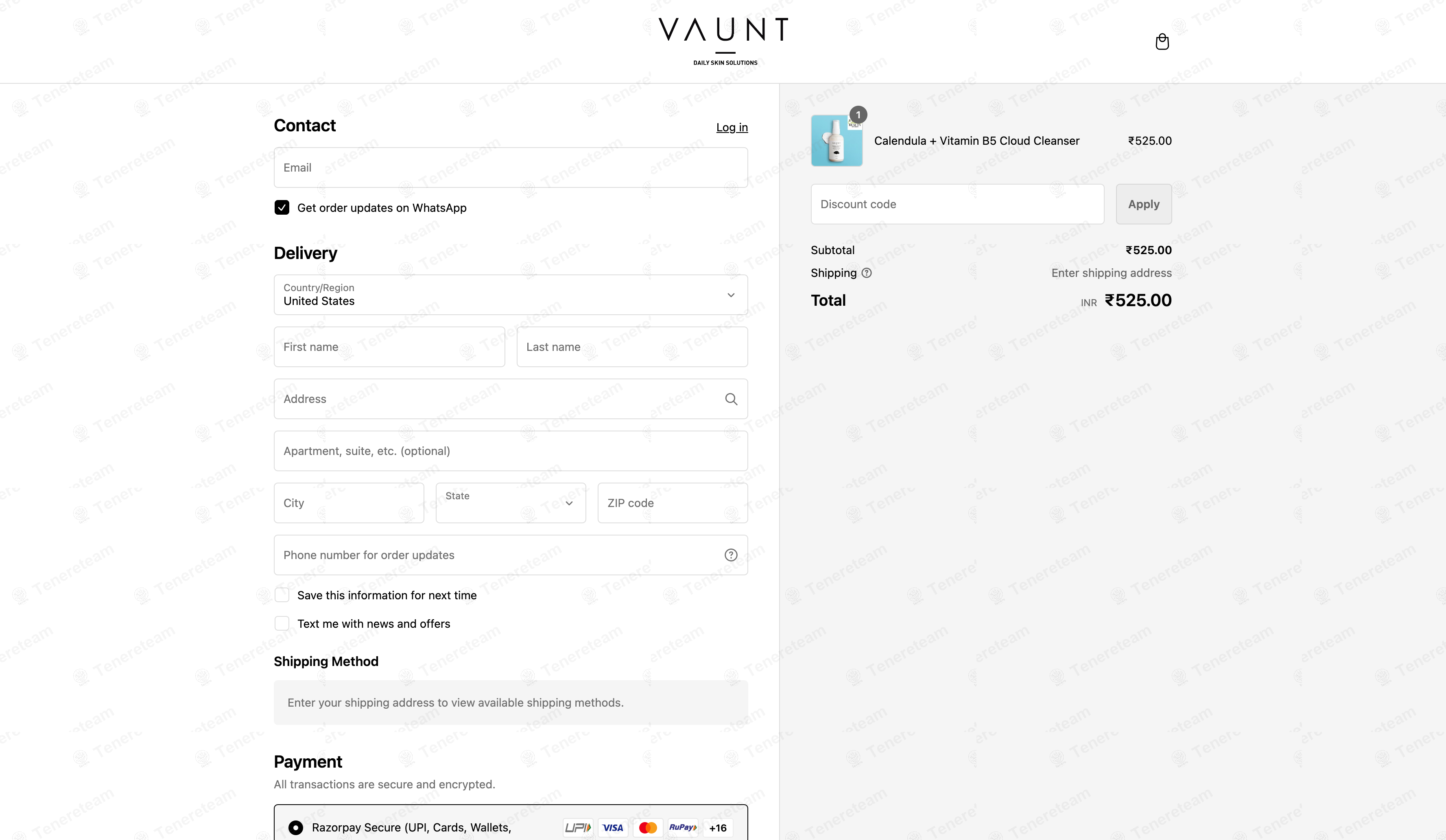 Vaunt Skincare apply coupon code