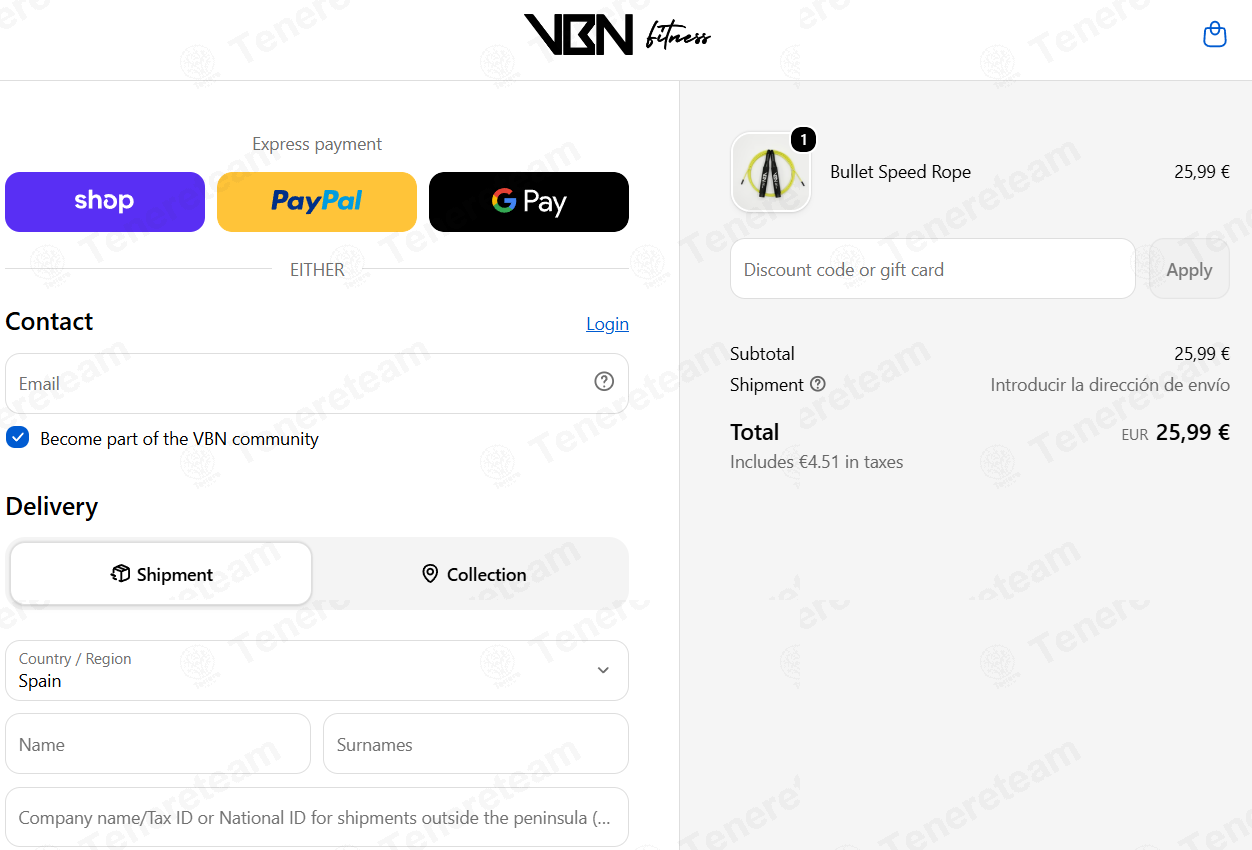 Vbn Fitness apply coupon code