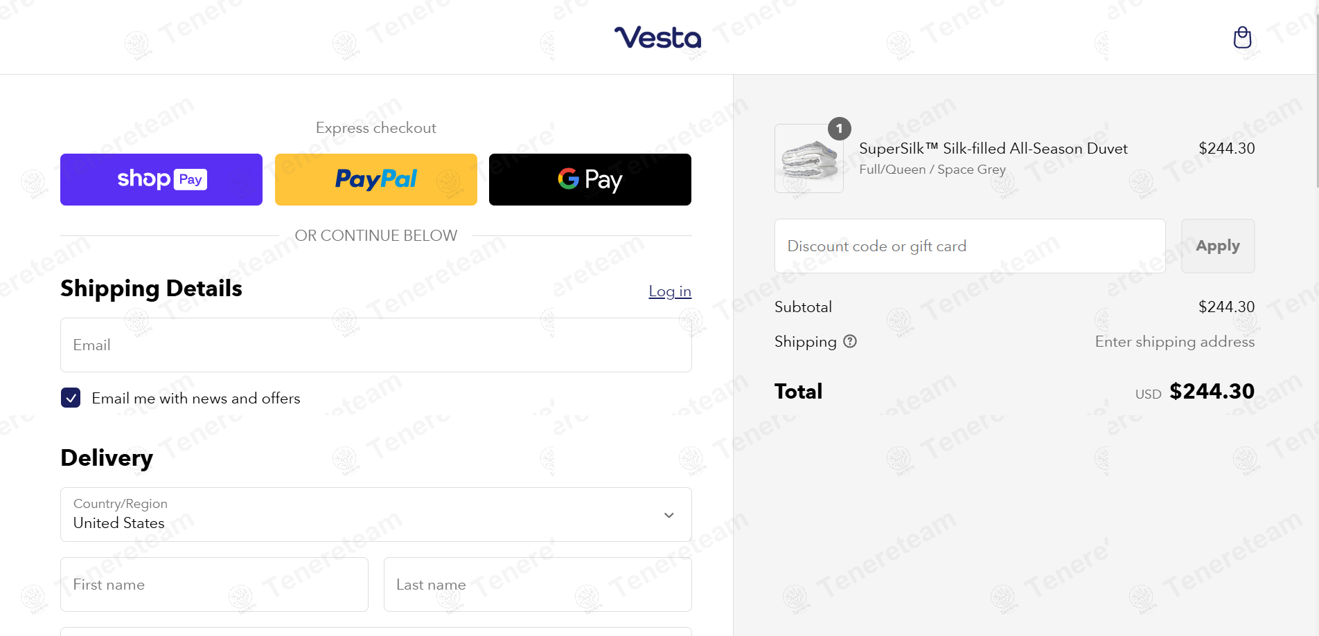 Vesta Sleep apply coupon code