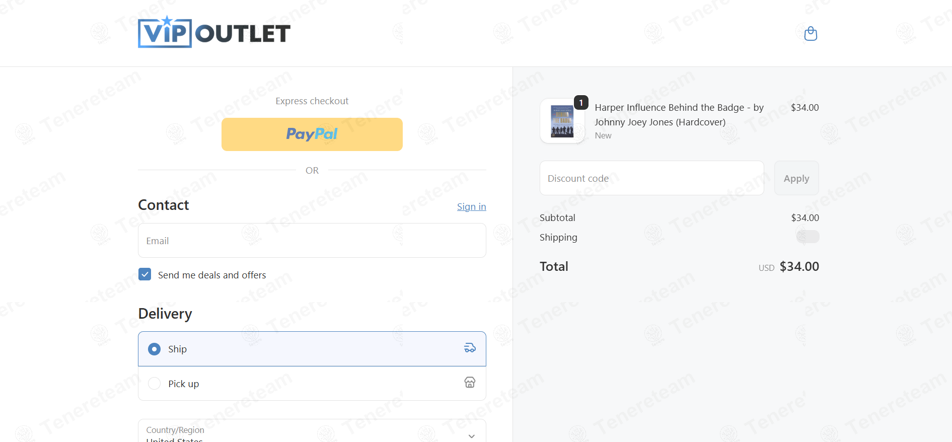 Vip Outlet apply coupon code