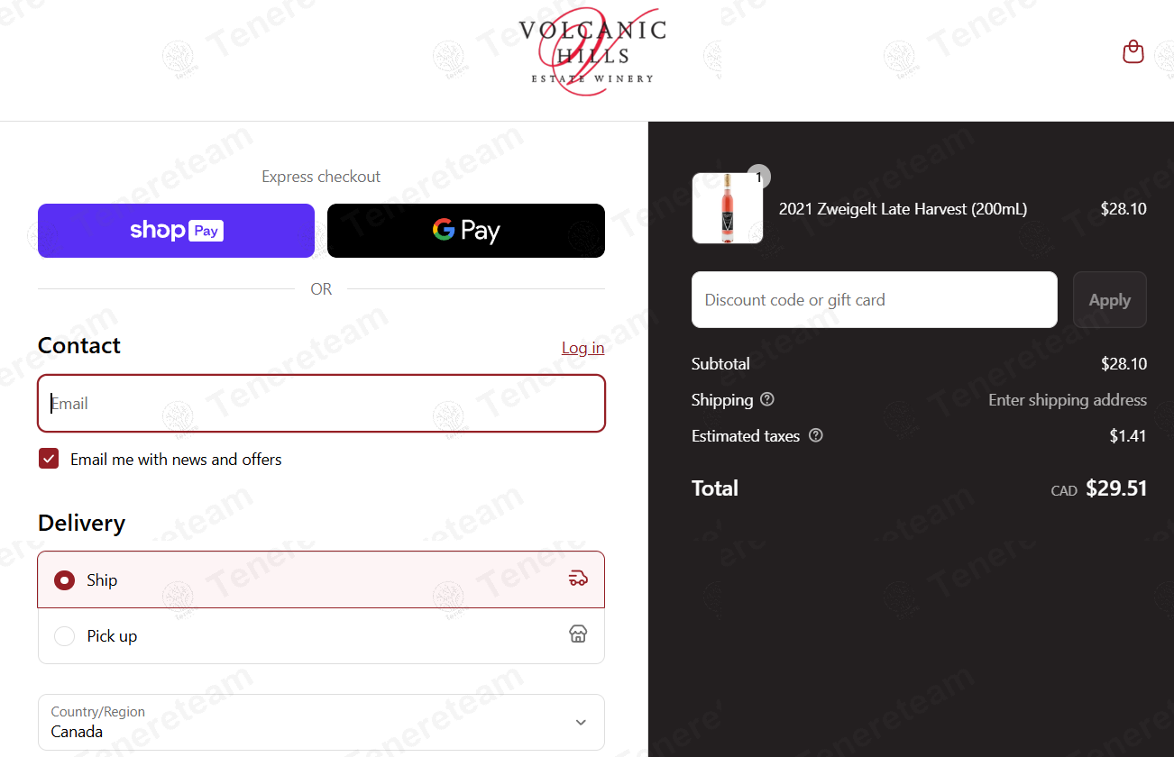 Volcanic Hills Winery apply coupon code