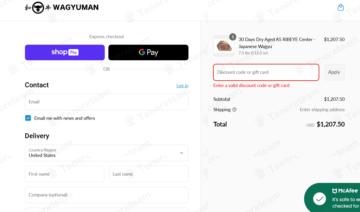 Wagyuman apply coupon code