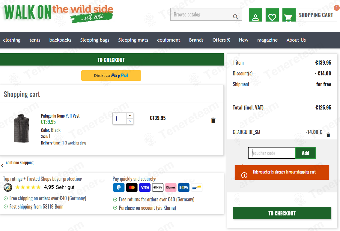 Walk on the Wild Side DE apply coupon code