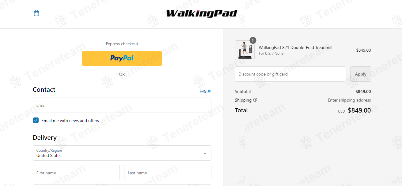 WalkingPad apply coupon code