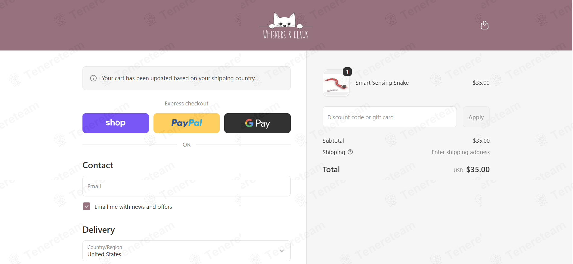 Whiskers And Claws apply coupon code