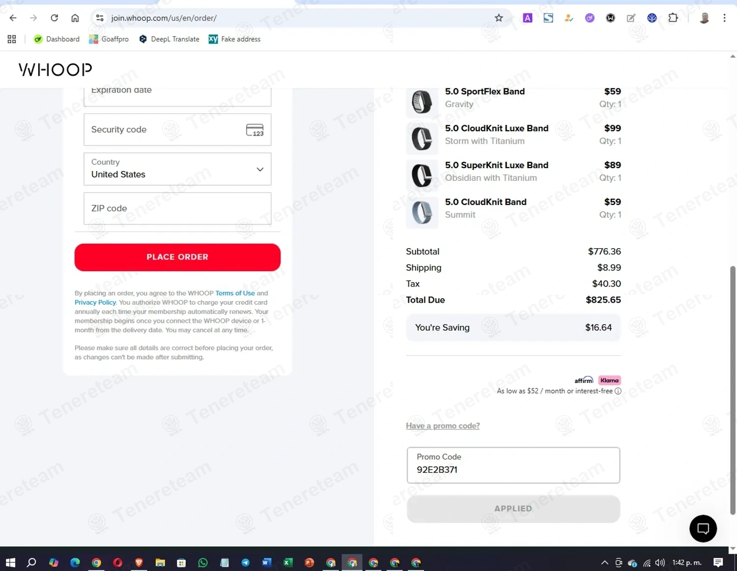 Whoop apply coupon code