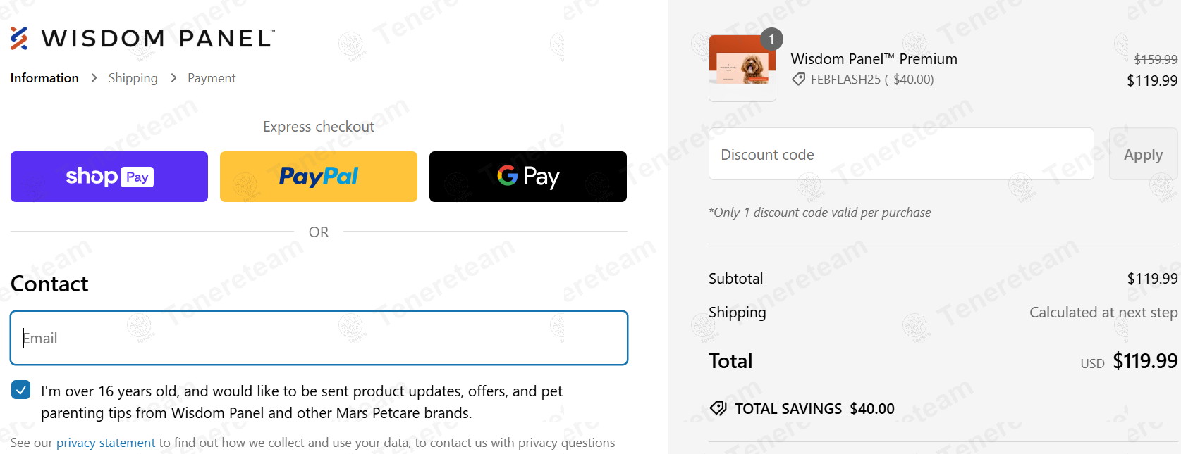 Wisdom Panel apply coupon code