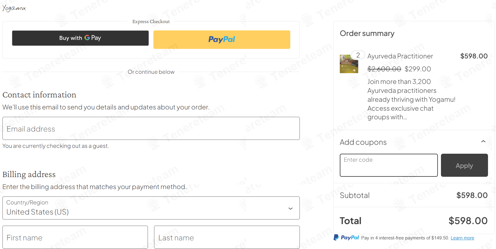 Yogamu apply coupon code