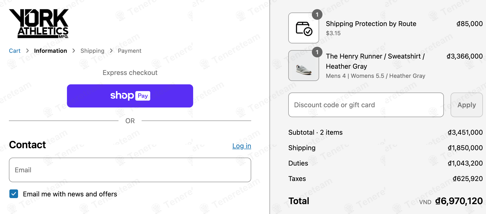 YORK Athletics Mfg. apply coupon code