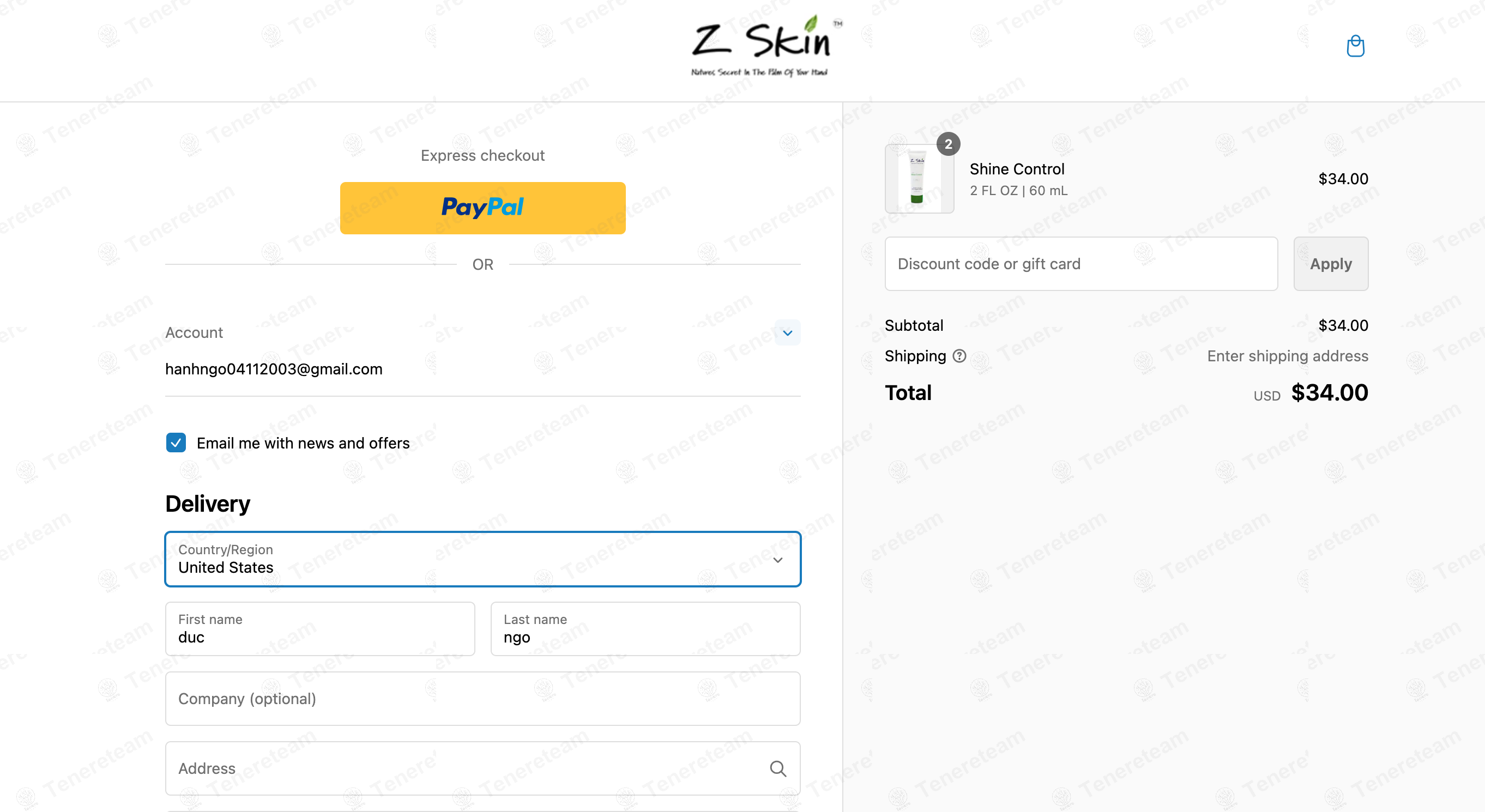 Z Skin Cosmetics apply coupon code