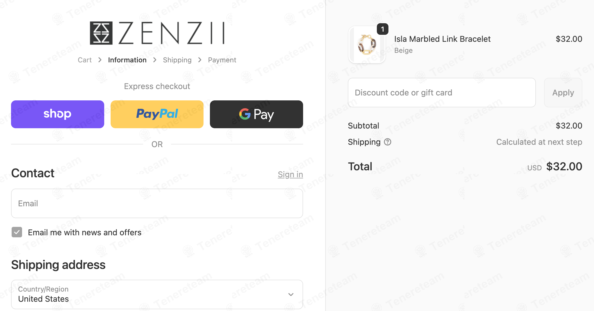 Zenzii apply coupon code