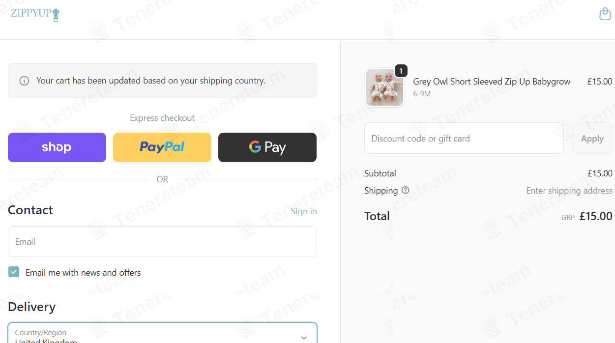 Zippy Up apply coupon code