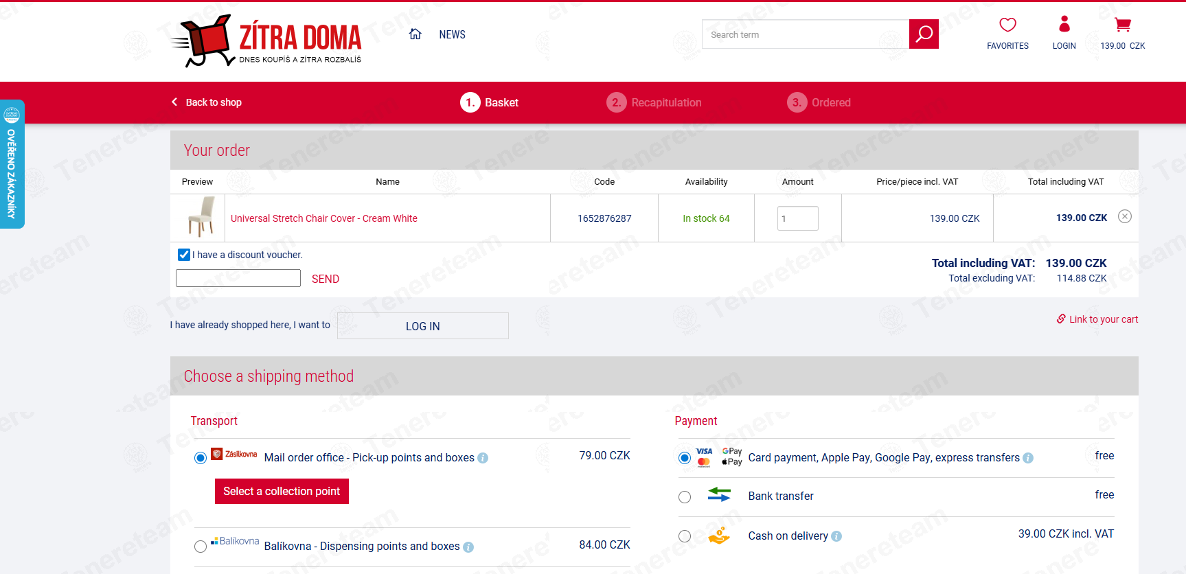 Zitra Doma CZ apply coupon code