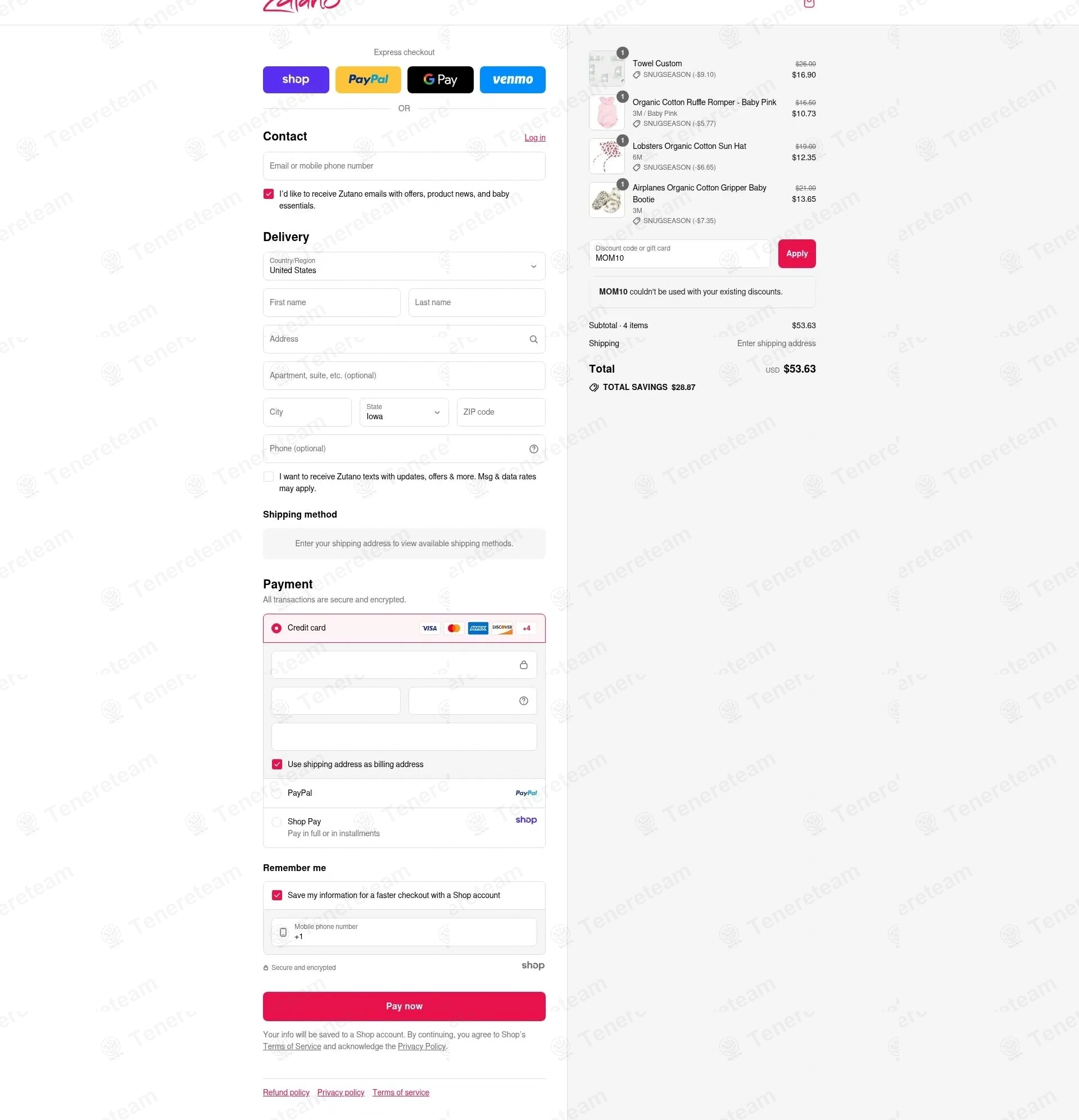 Zutano apply coupon code